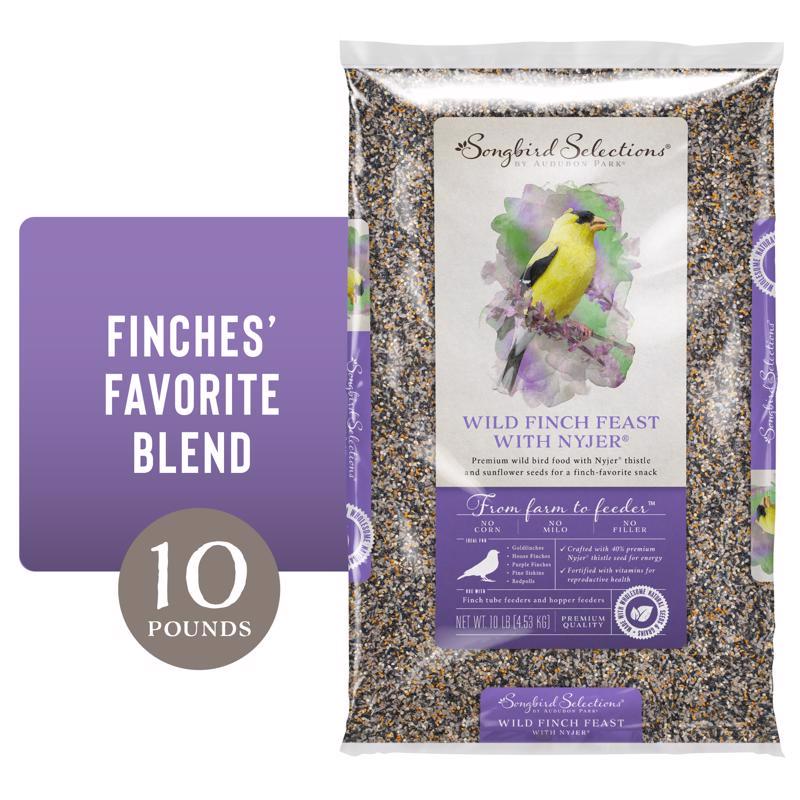 SONGBIRD SELECTIONS - Songbird Selections Wild Finch Feast with Nyjer Wild Bird Seed Wild Bird Food 10 lb
