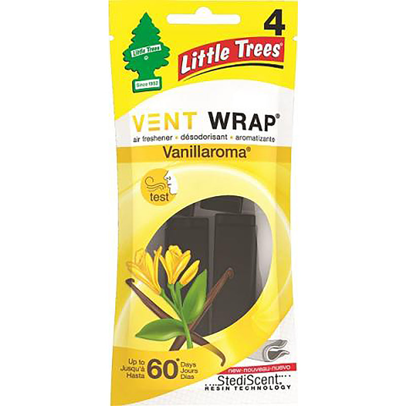 LITTLE TREES - Little Trees Vent Wrap Vanillaroma Scent Car Air Freshener 4 oz Solid 4 pk - Case of 24