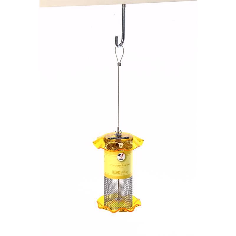BIRDS CHOICE - Birds Choice Finch 1 qt Acrylic/Stainless Steel Tube Mesh Bird Feeder
