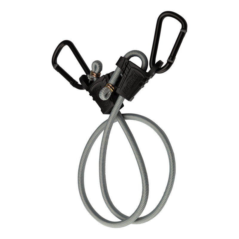NATIONAL HARDWARE - National Hardware Gray Adjustable Bungee Cord 60 in. L 2 pk