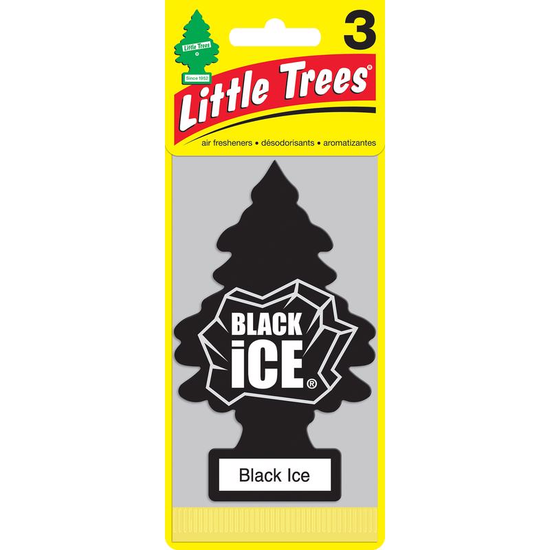 LITTLE TREES - Little Trees Black Ice Scent Car Air Freshener Solid 3 pk - Case of 8