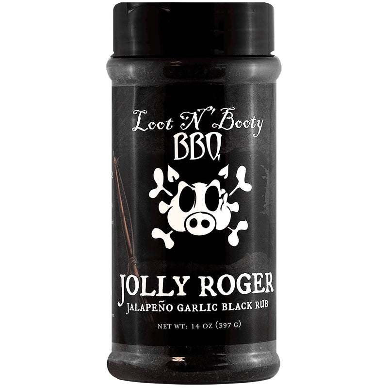 LOOT N' BOOTY - Loot N' Booty Jolly Roger Jalapeno Garlic Black BBQ Rub 14 oz