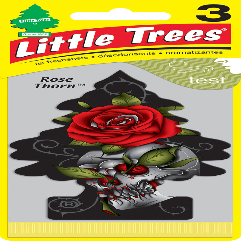 LITTLE TREES - Little Trees Rose Thorn Scent Air Freshener Solid 3 pk - Case of 8
