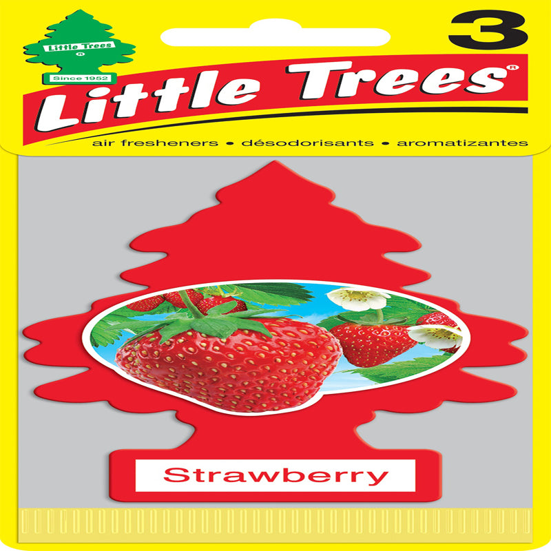 LITTLE TREES - Little Trees Red Strawberry Air Freshener 3 pk - Case of 8