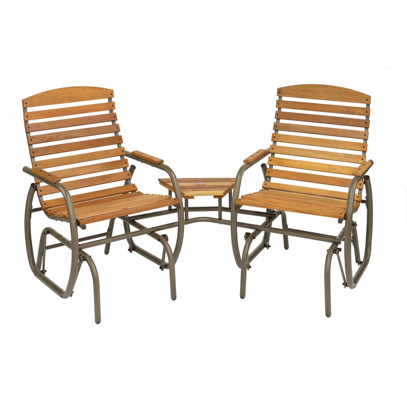 JACK POST - Jack Post Country Garden 2 Person Taupe Steel Tete-a-Tete Glider