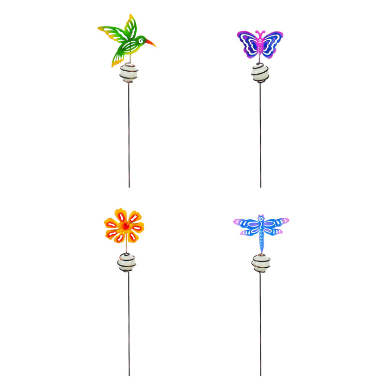 MEADOWCREEK - Meadow Creek Multicolored Iron 15 in. H Pot Stake - Case of 12