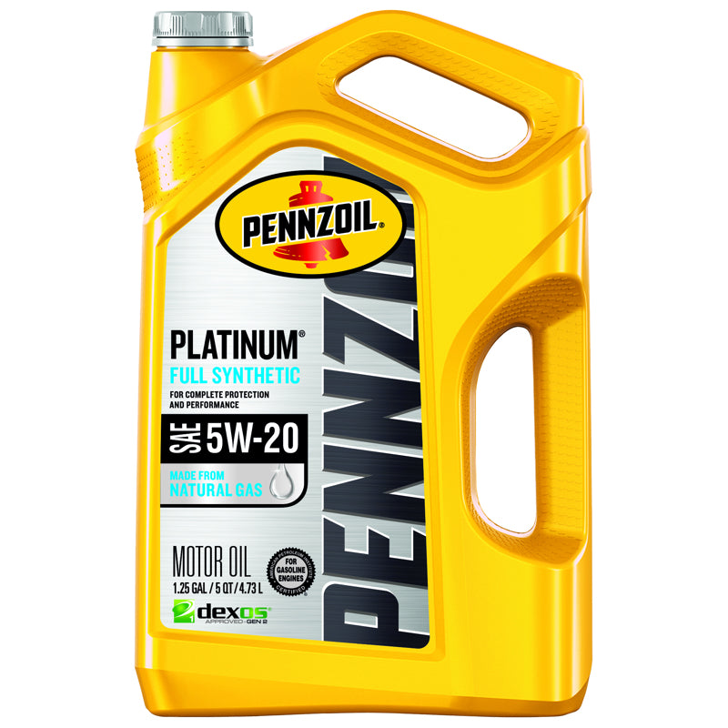 PENNZOIL - Pennzoil Platinum 5W-20 Gasoline Synthetic Motor Oil 5 qt 1 pk - Case of 3