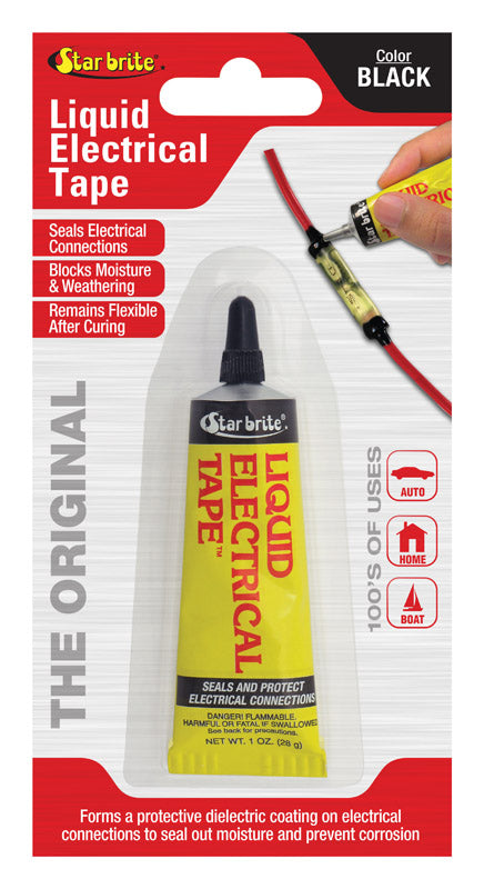 STAR BRITE - Star Brite 4 in. W X 7 in. L Black Vinyl Liquid Electrical Tape