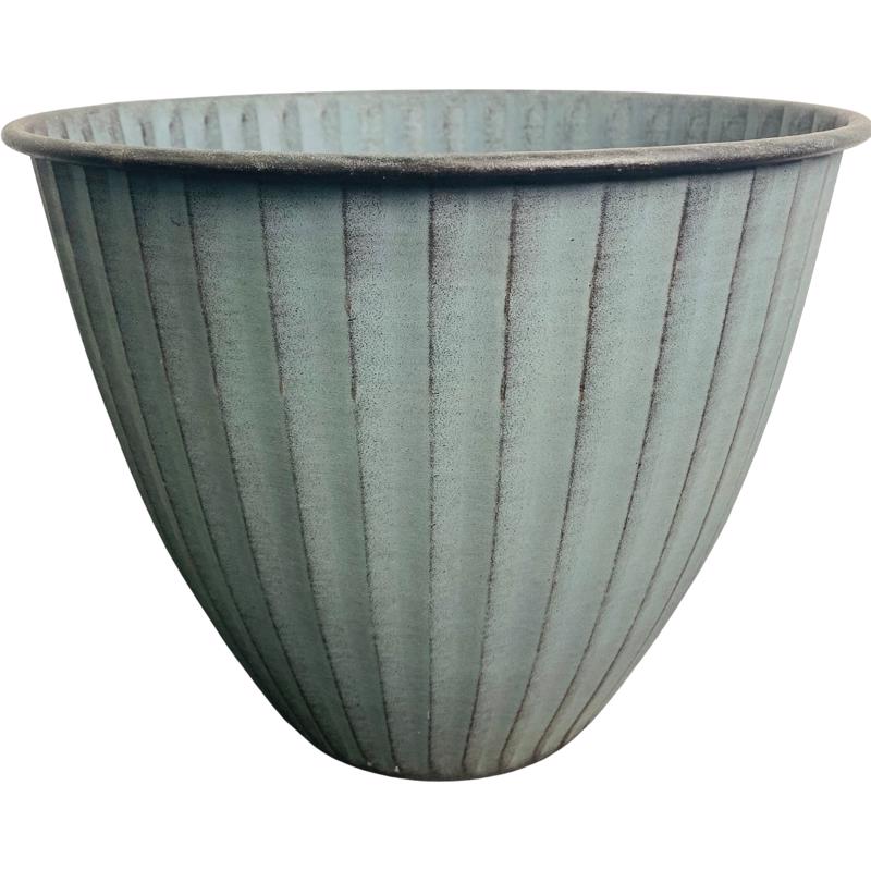 ROBERT ALLEN - Robert Allen Monroe 8 in. D Metal Planter Light Blue - Case of 3