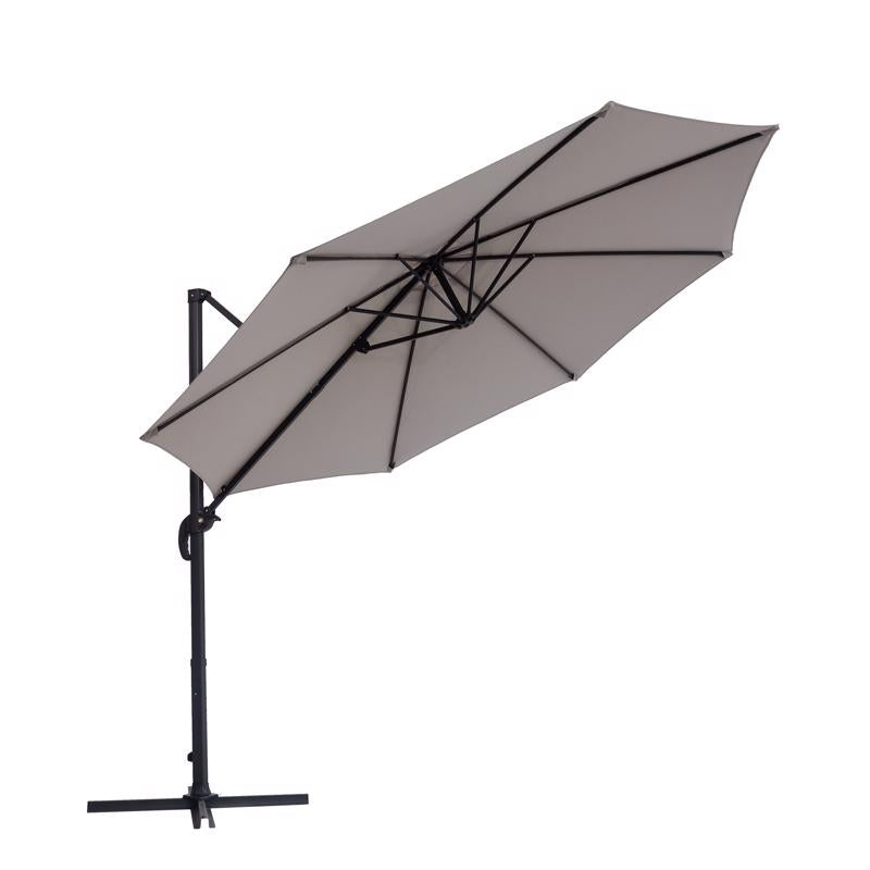 LIVING ACCENTS - Living Accents Offset 10 ft. Tiltable Beige Patio Umbrella