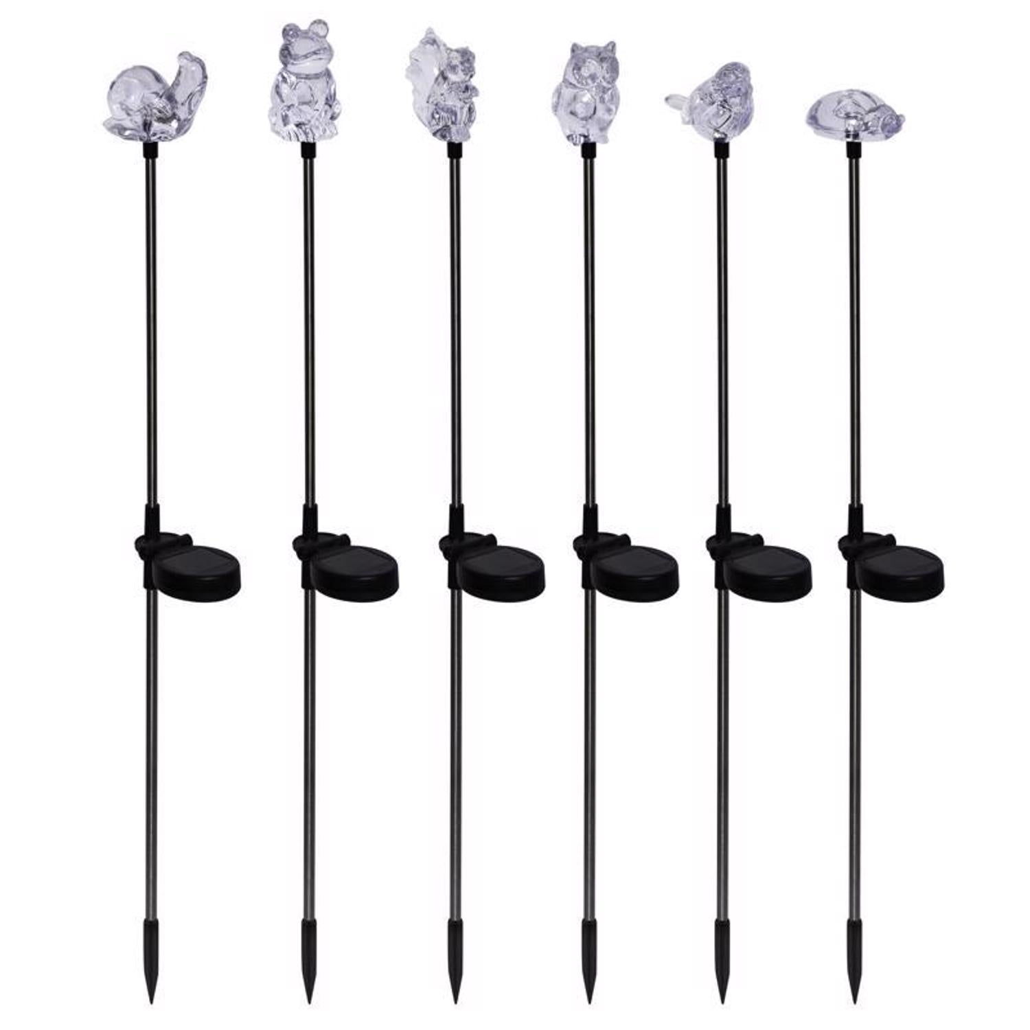Alpine Clear Acrylic/Metal Garden Friends Solar Garden Stake - Case of 20
