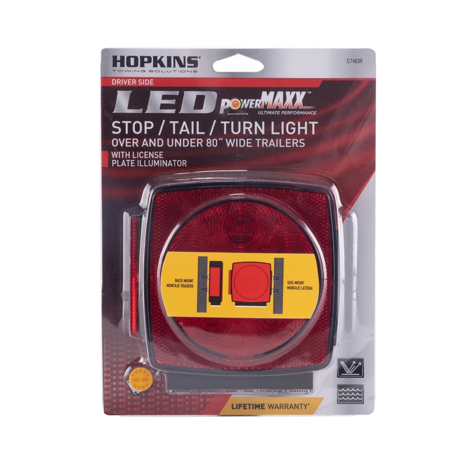 Hopkins Red Square Trailer LED Light - Case of 2