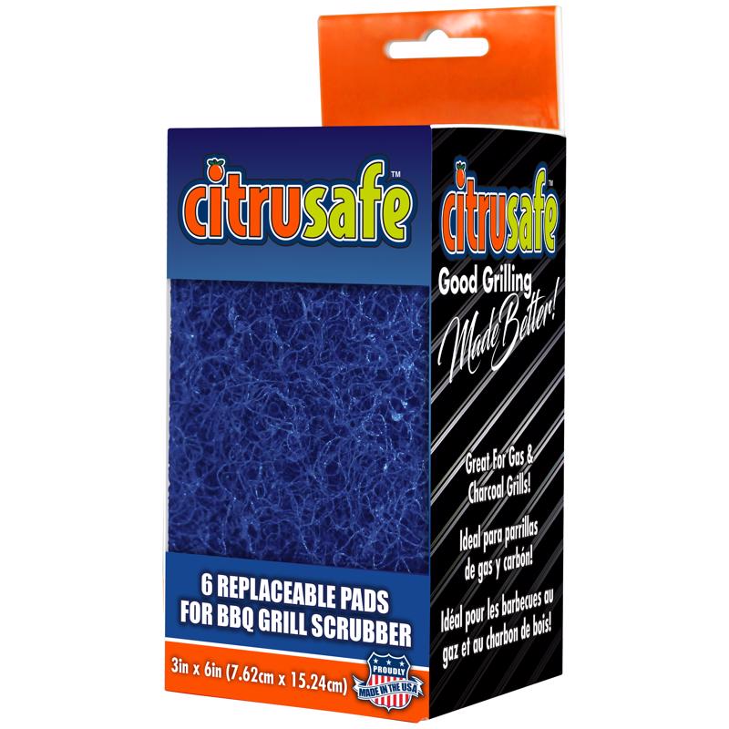 CITRUSAFE - Citrusafe Grill Brush Replacement Head 6 pad 6 in. H X 3 in. L 1 pk