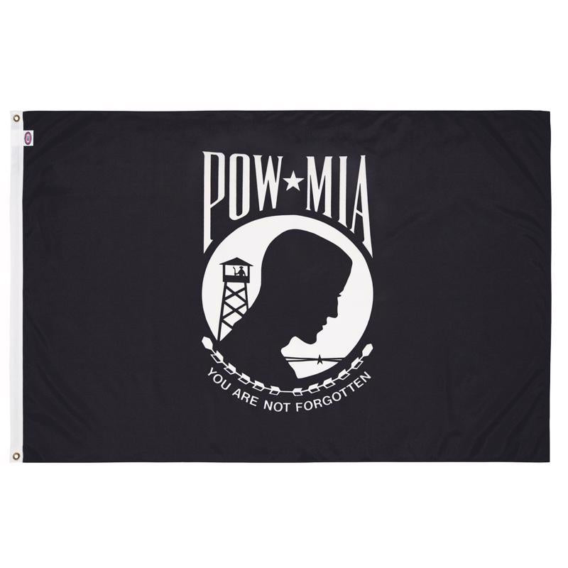 VALLEY FORGE - Valley Forge Pow-Mia Military Flag 3 ft. W X 5 ft. L
