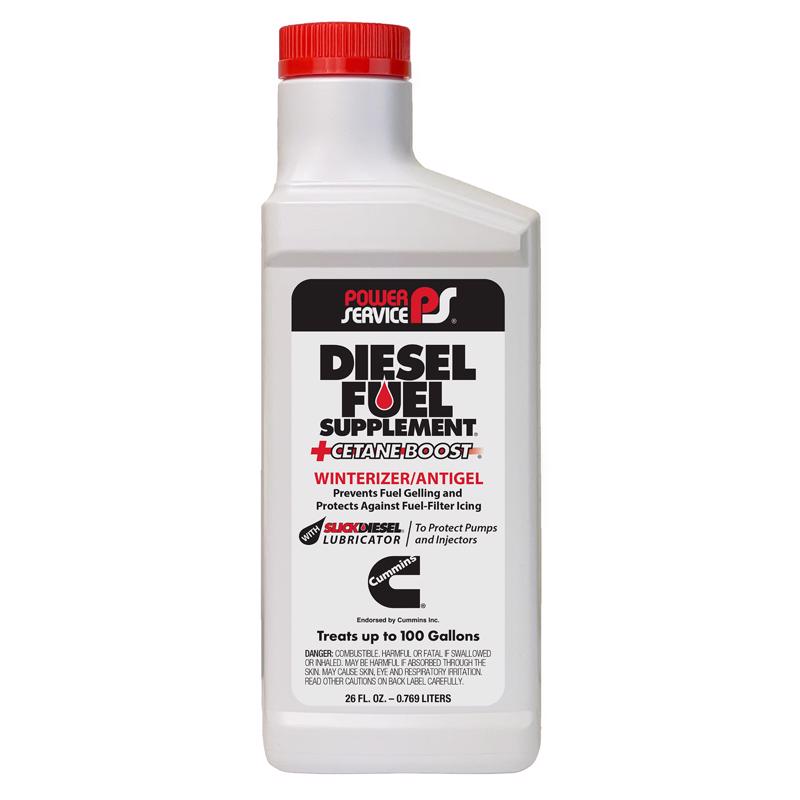POWER SERVICE - Power Service Diesel Fuel Supplement +Cetane Boost Diesel Fuel Anti-Gel 26 oz