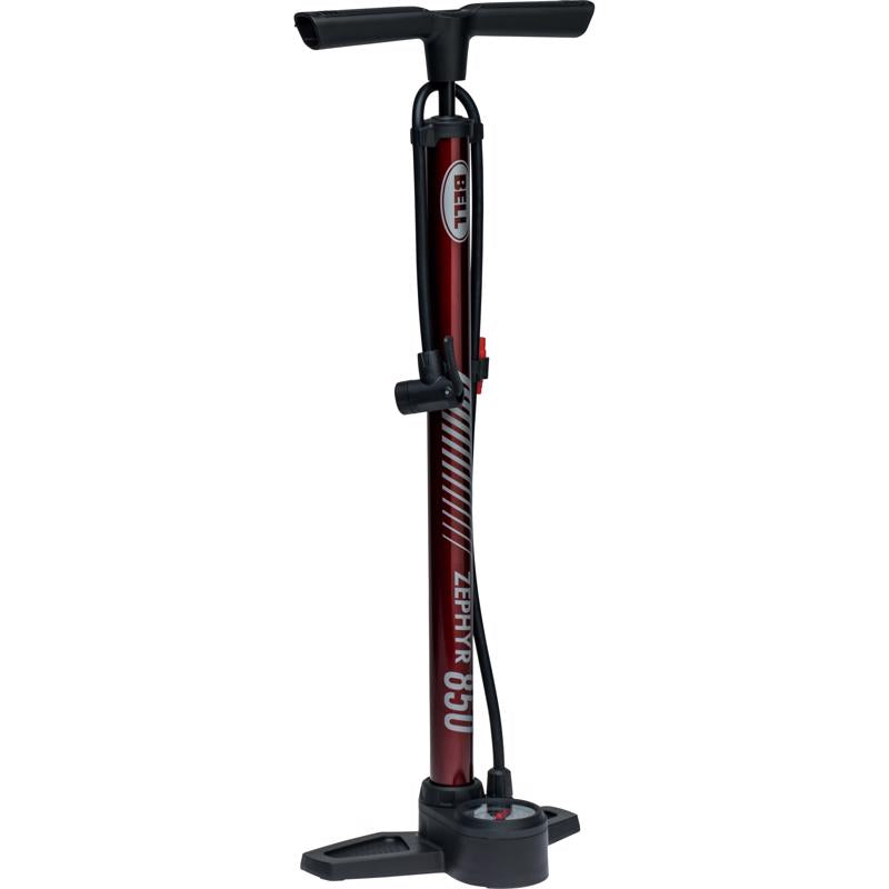 BELL SPORTS - Bell Sports Zephyr 850 Steel Bicycle Floor Pump Maroon