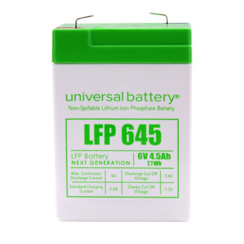 UNIVERSAL POWER GROUP - Universal Power Group LFP645 4.5 Ah 6 V Universal Battery - Case of 2