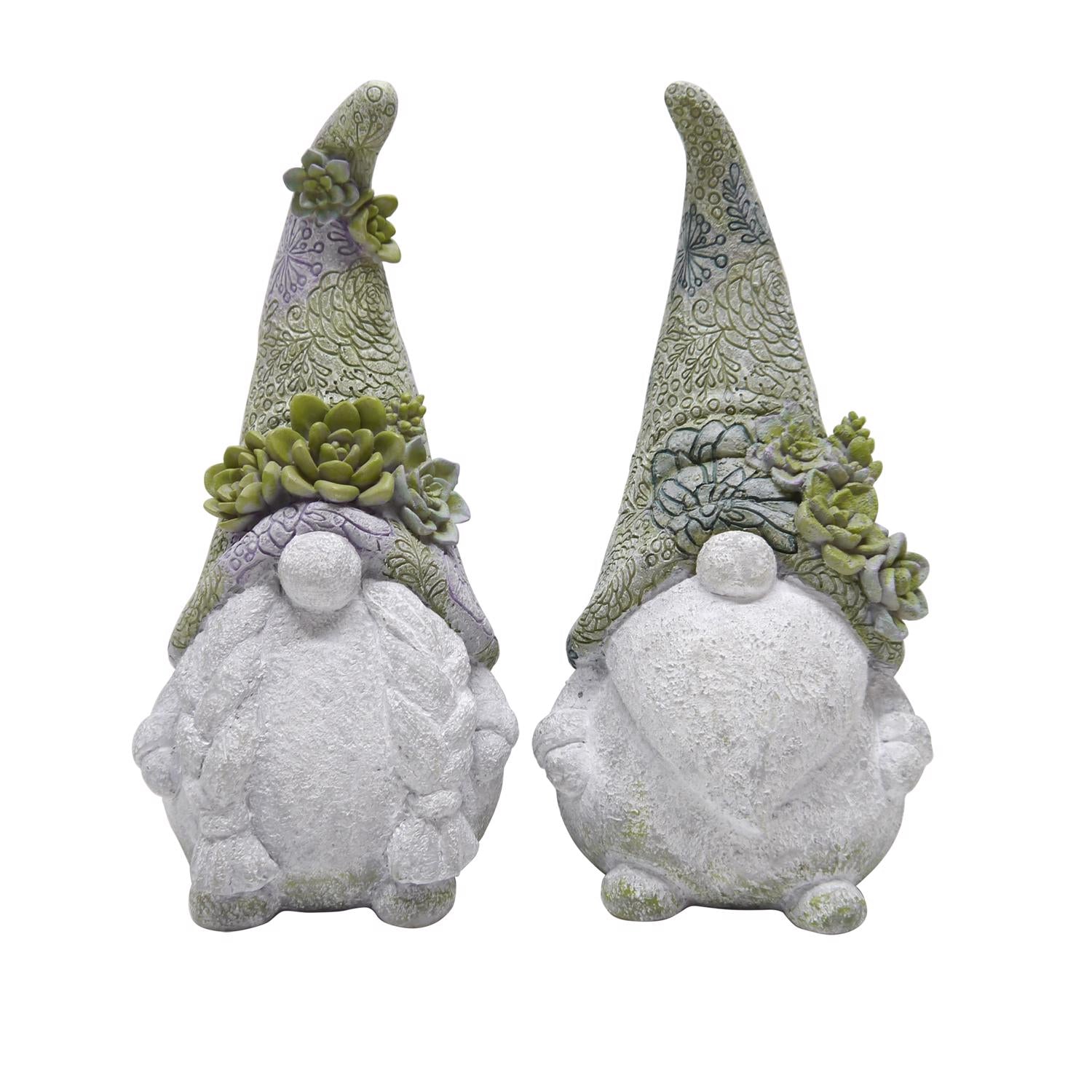 Meadow Creek Polyresin Multi-color 14 in. Mr and Mrs Gnome Garden Statue - Case of 2