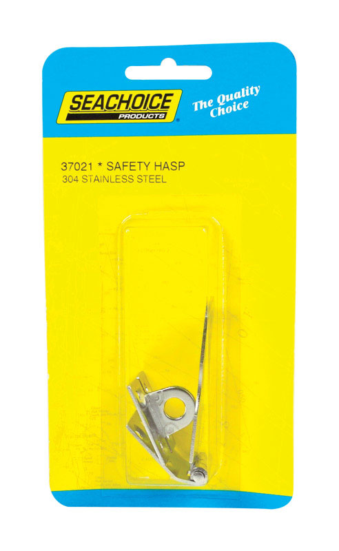 SEACHOICE - Seachoice Polished Stainless Steel 2-7/8 in. L X 1 in. W Fixed Eye Safety Hasp 1 pk