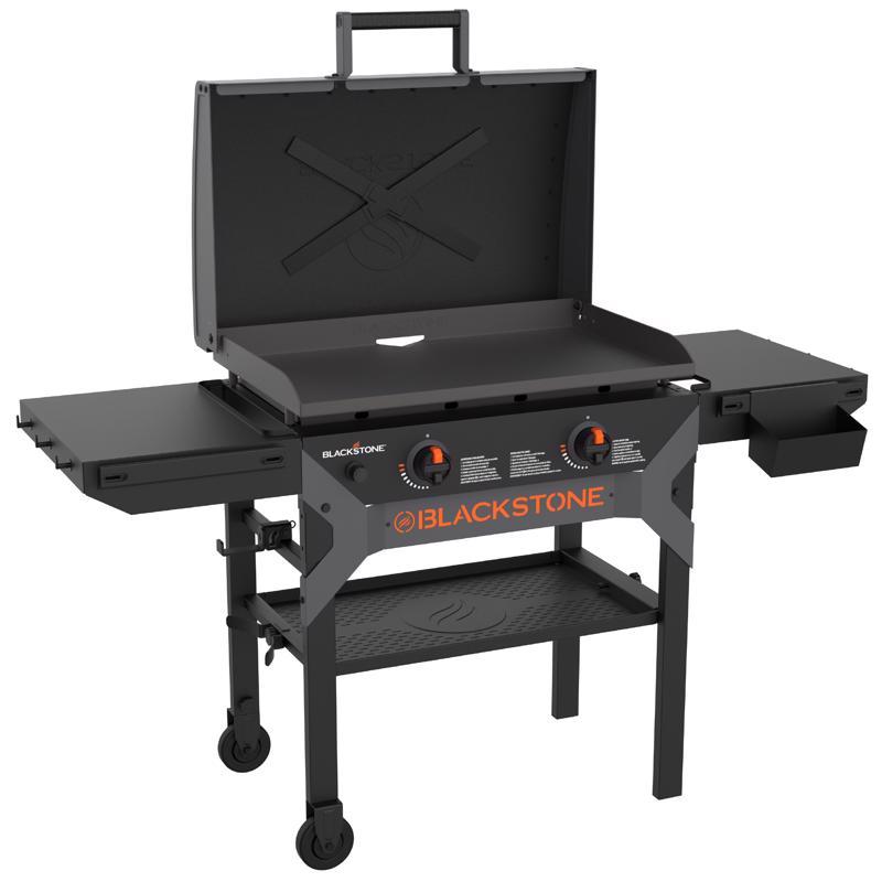 BLACKSTONE - Blackstone Iron Forged 2 Burner Liquid Propane Outdoor Griddle with Hood Black