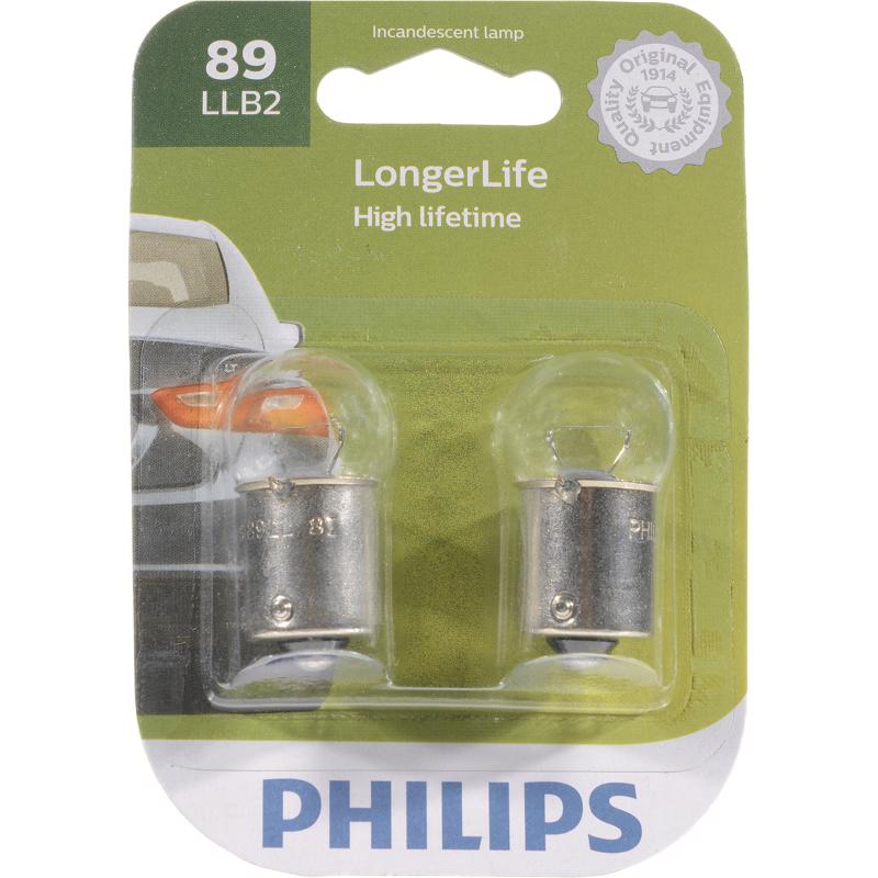 PHILIPS - Philips LongerLife Incandescent Courtesy/Glove/License/Trunk Miniature Automotive Bulb 89LLB2