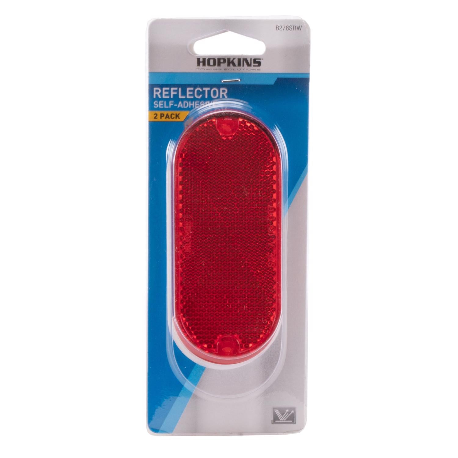 Hopkins Red Rectangular Reflector 2 pk - Case of 3