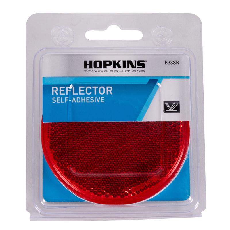 HOPKINS - Hopkins Red Round Reflector 1 pk - Case of 3 [B38SR]