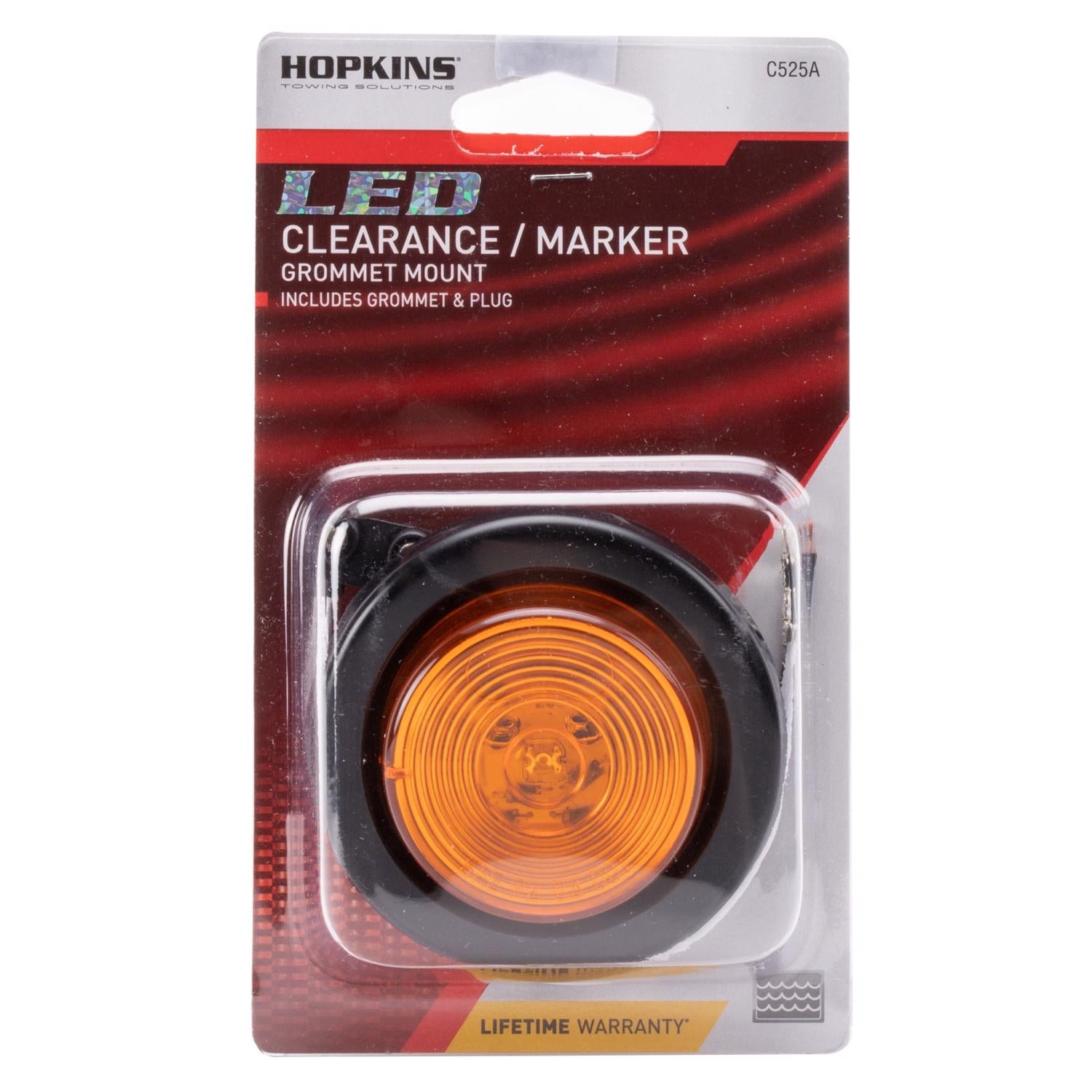 Hopkins Amber Round Clearance/Side Marker LED Light Kit - Case of 2