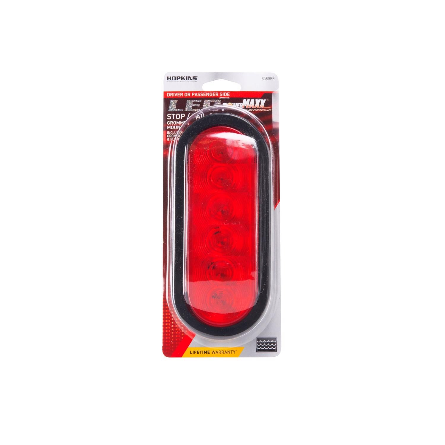 Hopkins Red Oval Stop/Tail/Turn LED Light - Case of 2