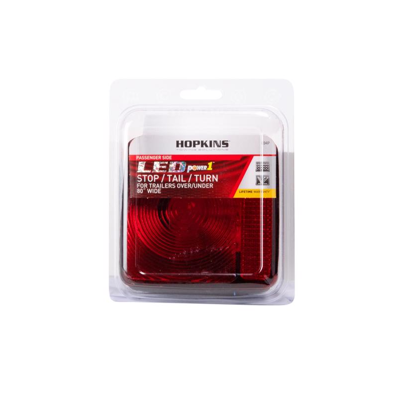 HOPKINS - Hopkins Power 1 Red Square Trailer LED Light