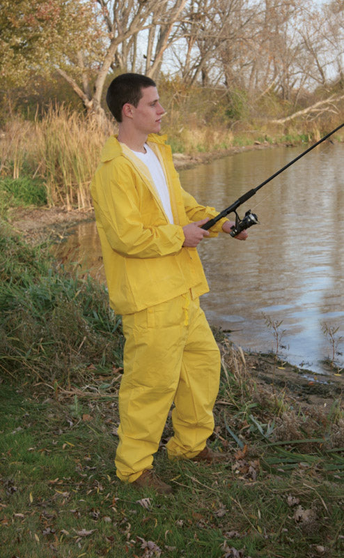 BOULDER CREEK - Boulder Creek Yellow PVC-Coated Rayon Three Piece Rain Suit XXX-Large