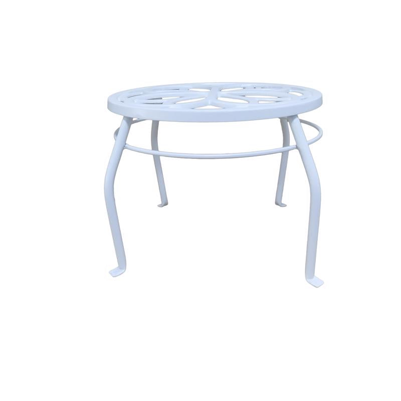 LIVING ACCENTS - Living Accents 9 in. H White Cast Iron Plant Stand