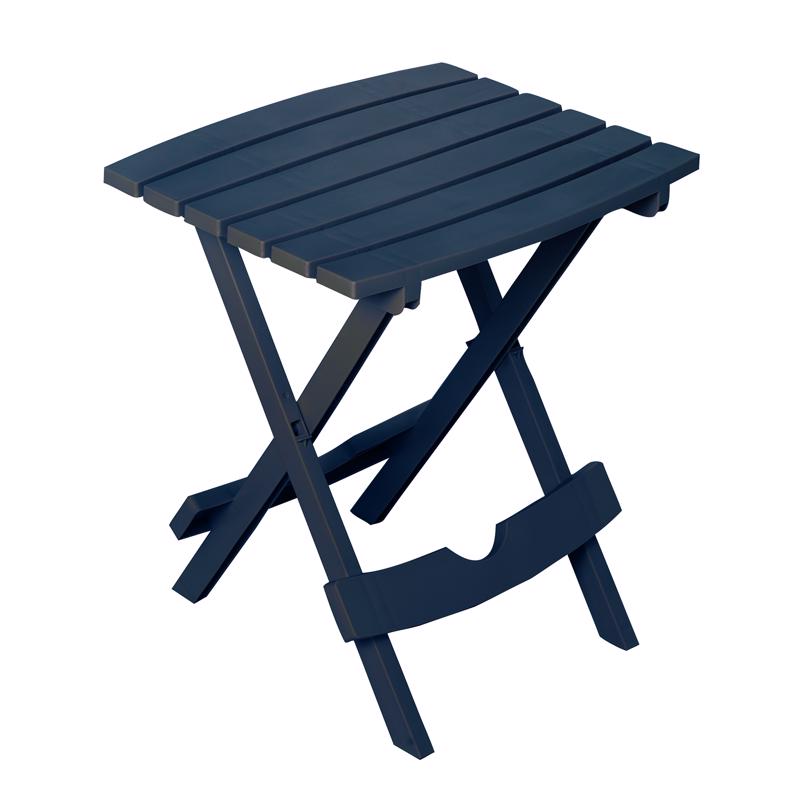 ADAMS - Adams Quik Fold Midnight Rectangular Resin Folding Side Table