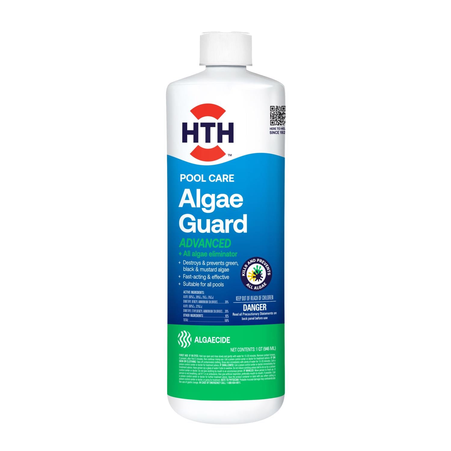 HTH Pool Care Liquid Algae Guard 1 qt - Case of 6
