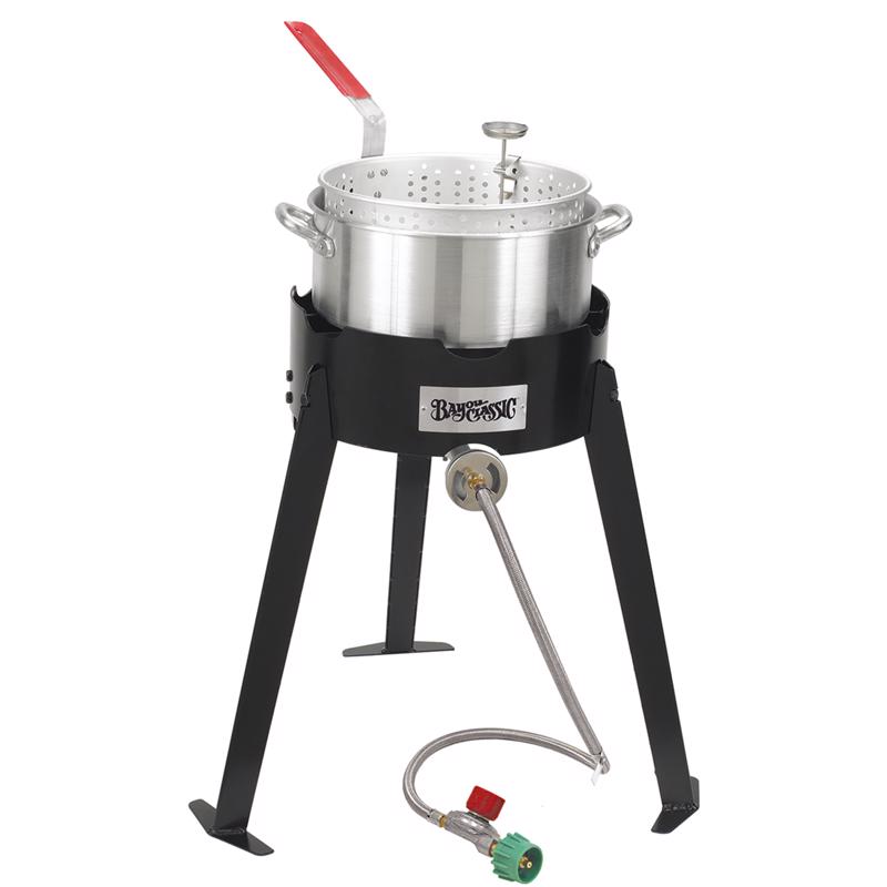 BAYOU CLASSIC - Bayou Classic 41000 BTU Aluminum Fish Fryer Kit 10 qt