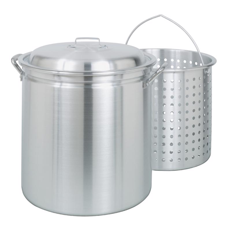 BAYOU CLASSIC - Bayou Classic Aluminum Grill Stockpot with Basket 34 qt 14  L X 13.88 in. W 1 pk
