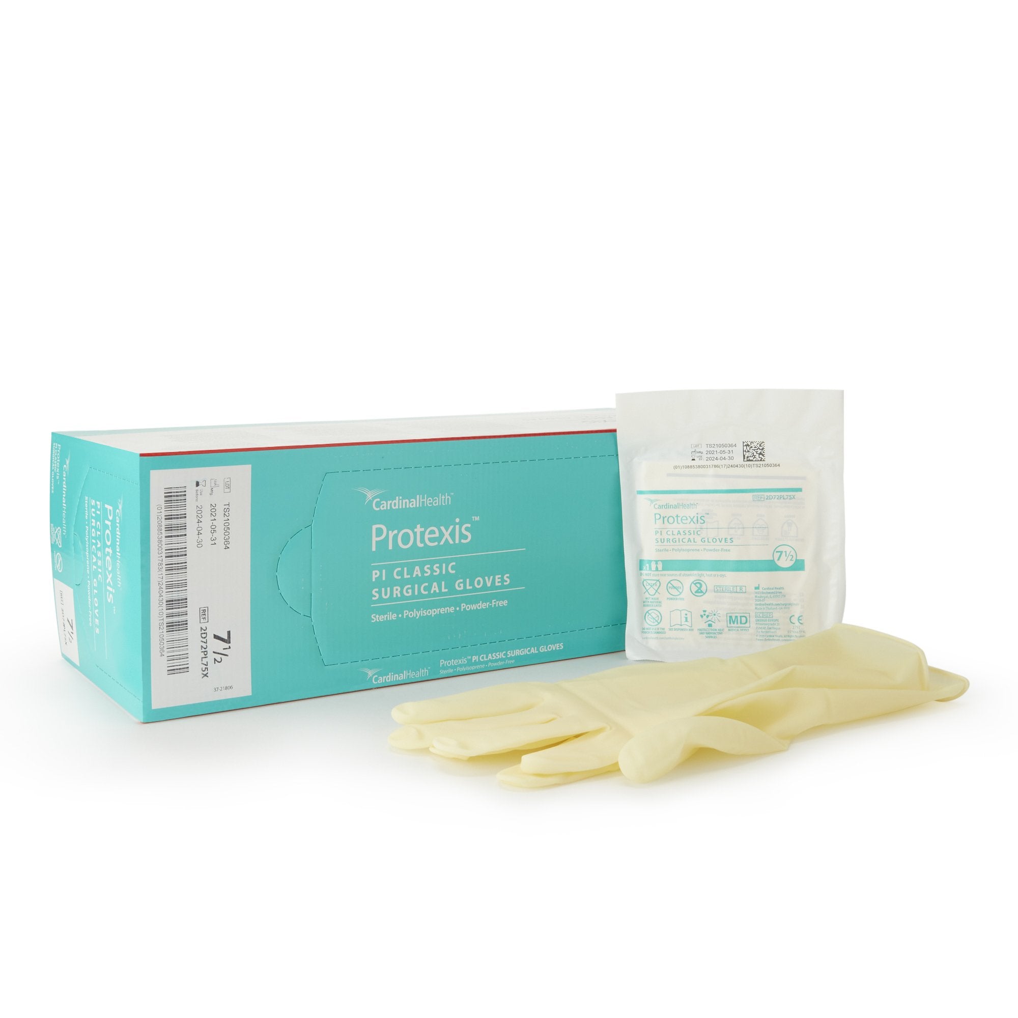 Cardinal - Surgical Glove Protexis™ PI Classic Size 7.5 Sterile Polyisoprene Standard Cuff Length Smooth Ivory Not Chemo Approved [50/BX]