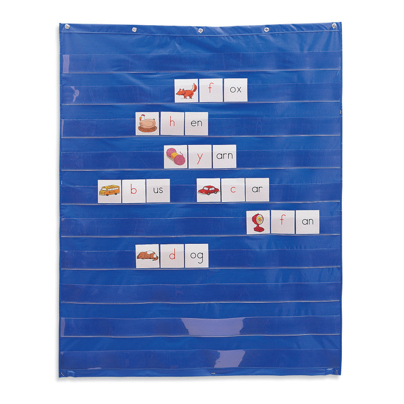 LEARNING RESOURCES - Standard Pocket Chart, 33.5" x 42", Blue