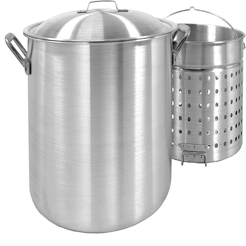 BAYOU CLASSIC - Bayou Classic Aluminum Grill Stockpot with Basket 100 qt 1 pk