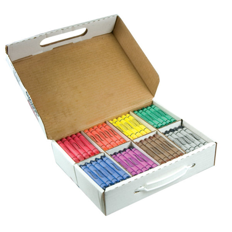 PRANG - Crayons, Large, Master Pack, 8 Colors (25 Each), 200 Count