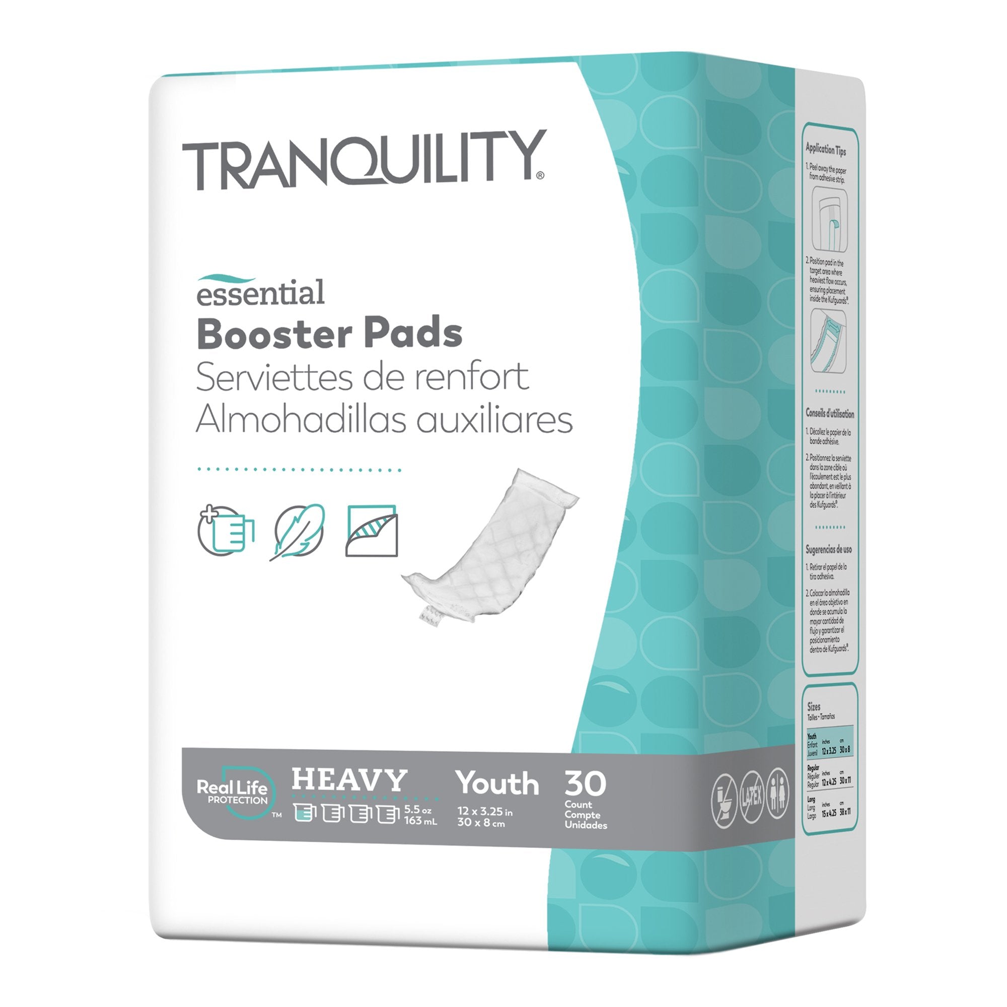 Principle Business Enterprises - Booster Pad Tranquility® Essential 3-1/2 X 12 Inch Heavy Absorbency Super Absorbent Core One Size Fits Most [30/BG]