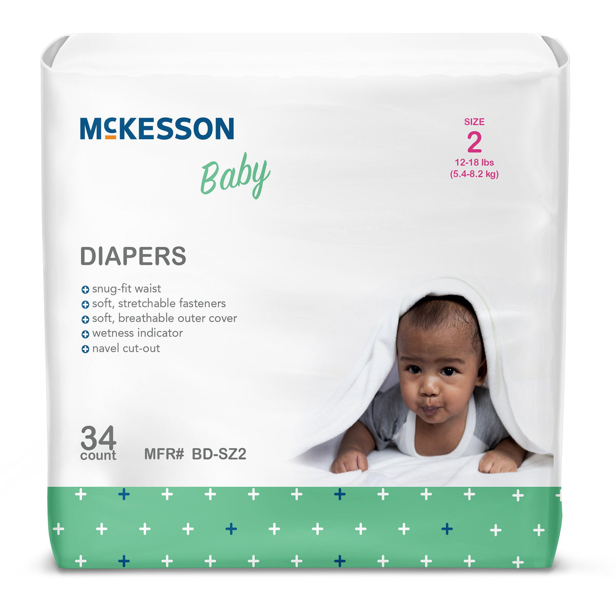 McKesson Brand - Unisex Baby Diaper McKesson Size 2 Disposable Heavy Absorbency [1/BG]