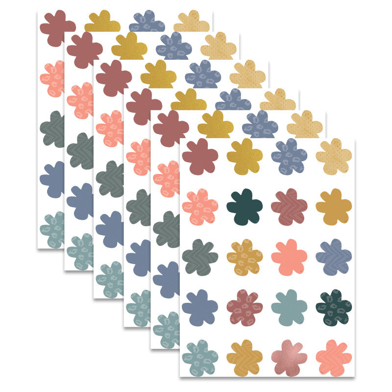 TEACHER CREATED RESOURCES - Wonderfully Wild Flowers Mini Accents, 36 Per Pack, 6 Packs