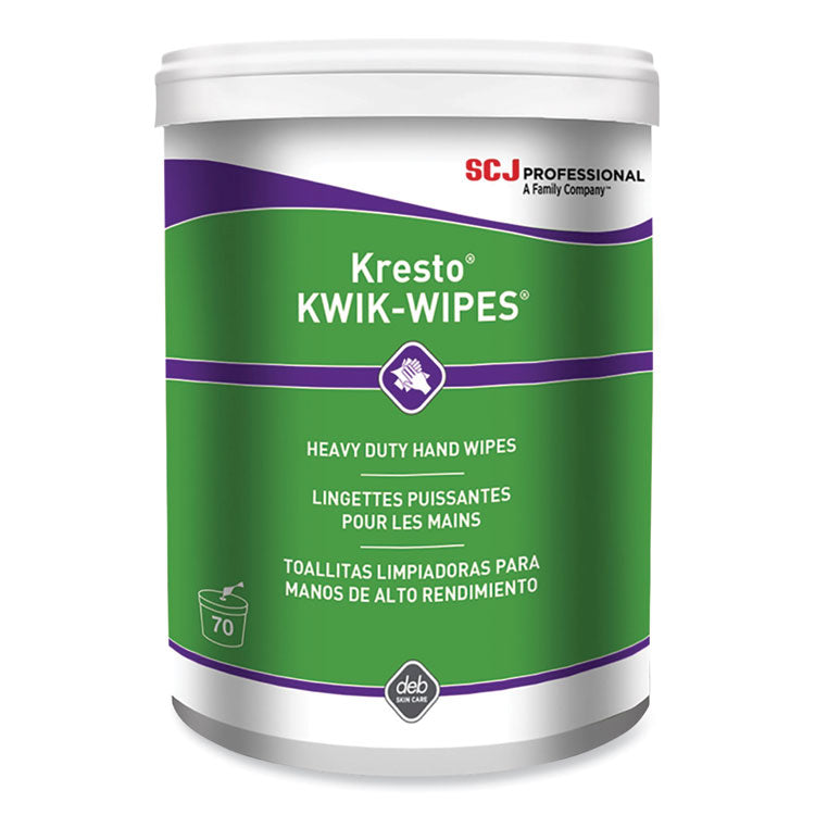 SC Johnson Professional - Kresto KWIK-WIPES, Cloth, 7.9 x 5.7, Citrus, 70/Pack, 6 Packs/Carton