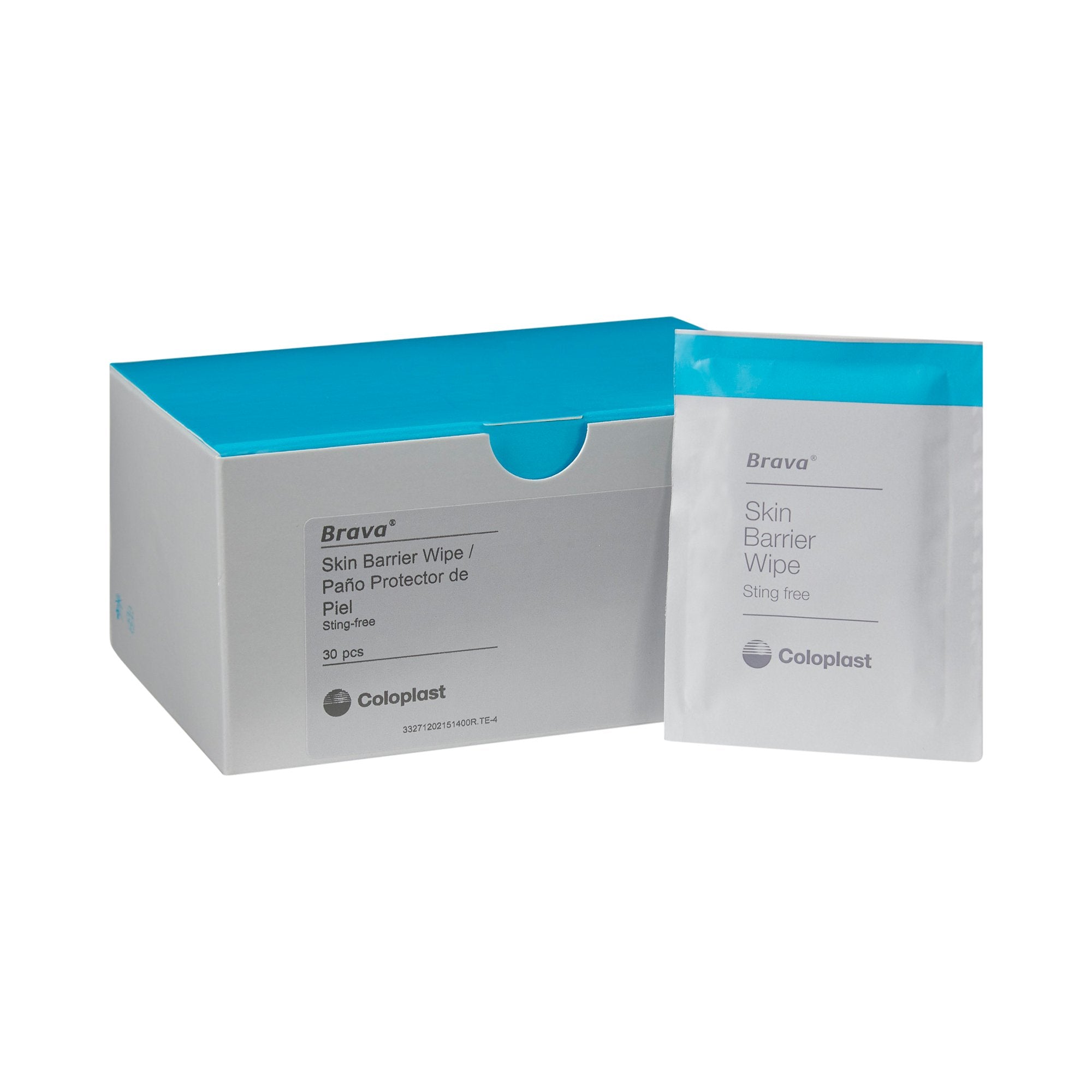 Coloplast - Skin Barrier Wipe Brava® Sting Free 90 to 95% Strength Hexamethyldisiloxane Individual Packet NonSterile [30/BX]