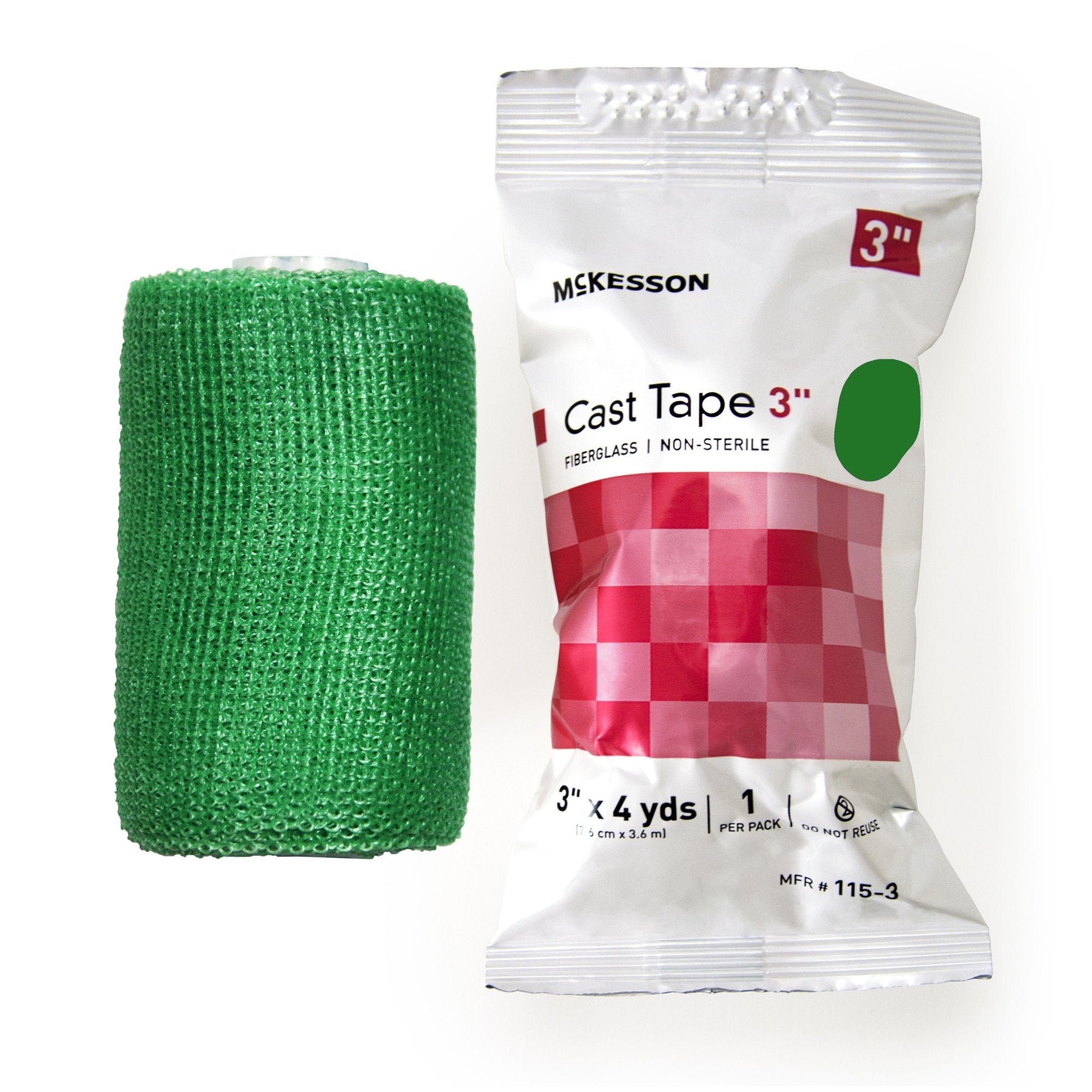 McKesson Brand - Cast Tape McKesson 3 Inch X 12 Foot Fiberglass Green [10/BX]