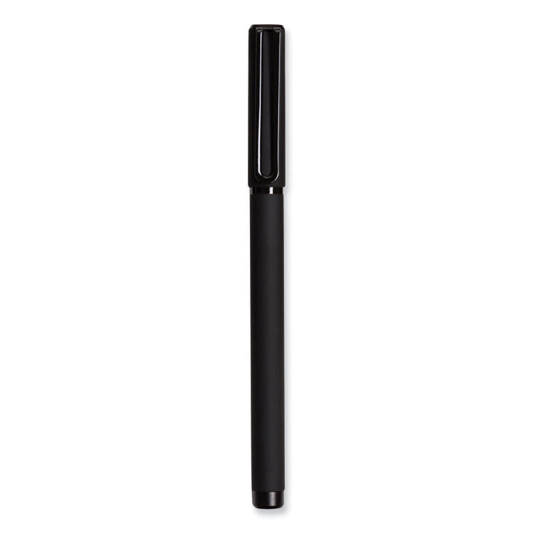 U Brands - Catalina Porous Point Pen, Stick, Fine 0.7 mm, Black Ink, Black Barrel, 12/Pack