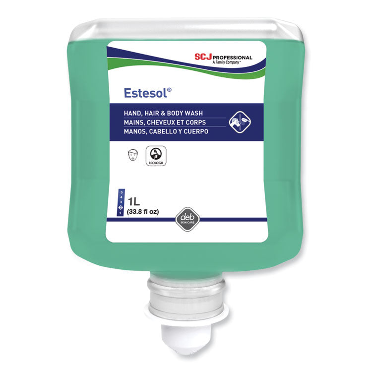 SC Johnson Professional - Estesol Hand, Hair and Body Cleaner, Rainforest Scent, 1 L Cartridge Refill, 6/Carton