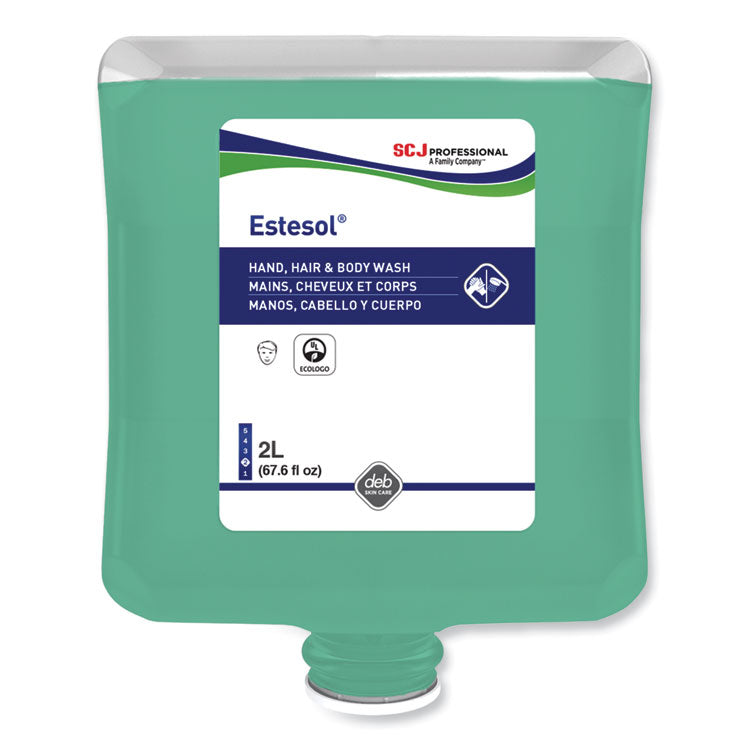 SC Johnson Professional - Estesol Hand, Hair and Body Cleaner, Rainforest Scent, 2 L Cartridge Refill, 4/Carton