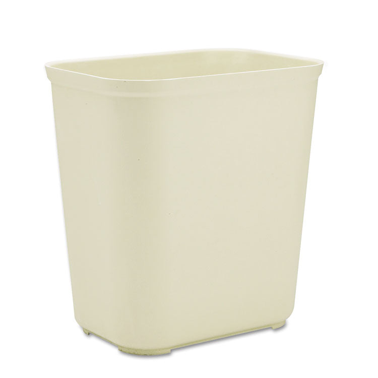 Rubbermaid Commercial - Fiberglass Wastebasket, 7 gal, Fiberglass, Beige